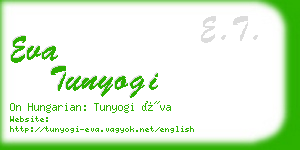 eva tunyogi business card